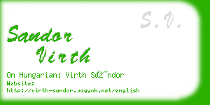 sandor virth business card